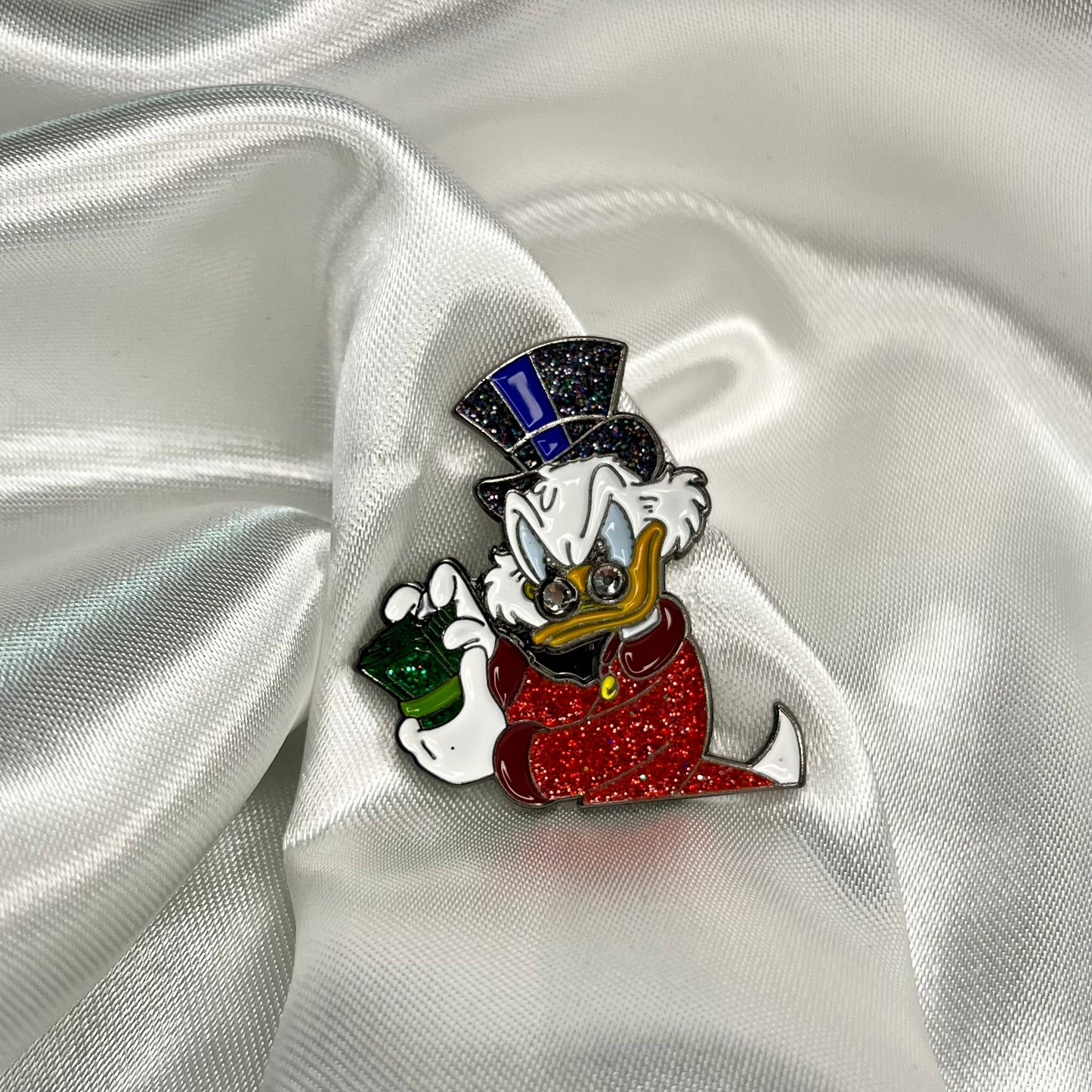 Rich Duck Glitter Pin